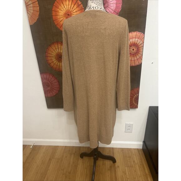 Claudia Nichole 100% Cashmere Oversized V-Neck Sweater Camel Luxe XS (Fits S) - Picture 2 of 6